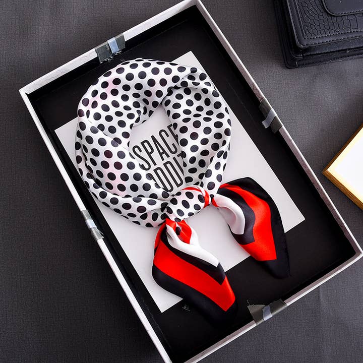 CWASC2407_CONTRAST COLOR POLKA DOT TRENDY RETRO SCARF and other Purchase Wholesale polka dots. Free Returns & Net 60 Terms on Faire trending on Faire.