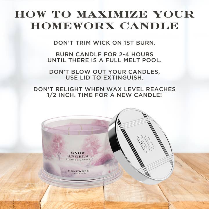 HomeWorx by Slatkin + Co. - Wholesale Jar/Filled Candle - Snow Angels 4-wick Candle5