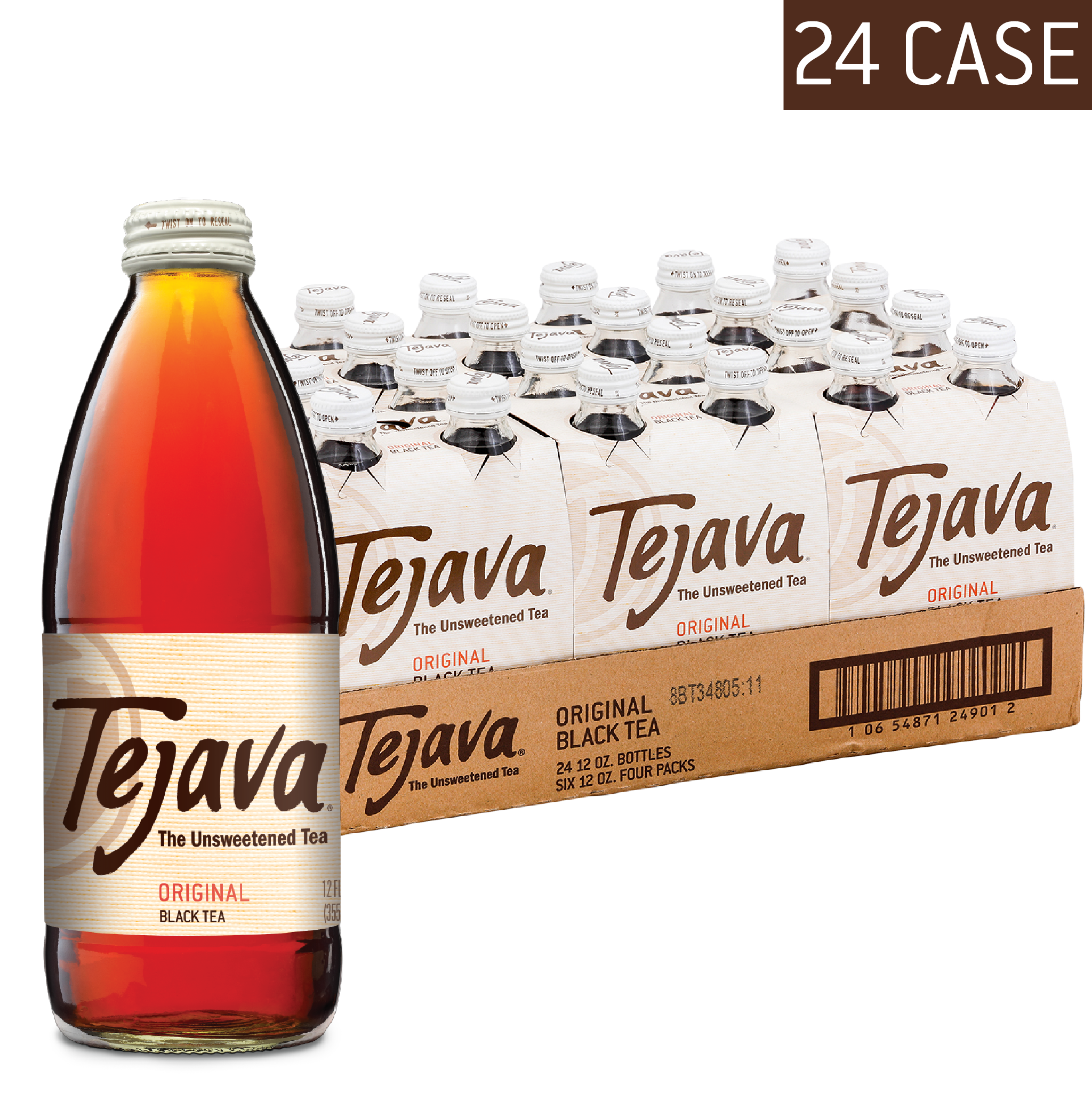 Crystal Geyser Water Company - Wholesale Iced Tea - Tejava Original Black Tea - 12oz 24 pack Glass Bottles1