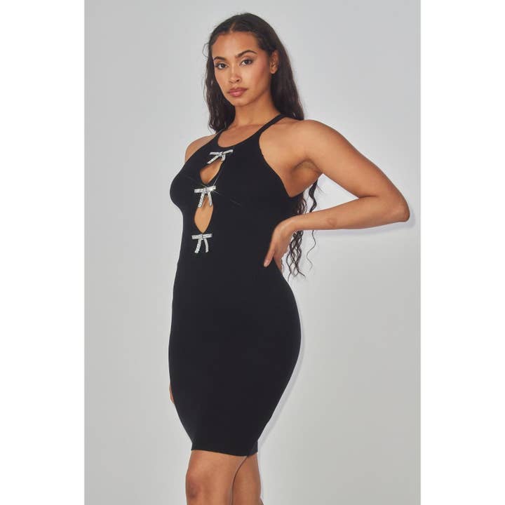 Esmeray Clothing – wholesale Dress – Women's – SPARKLING INTENTIONS DETAIL MINI DRESS
1