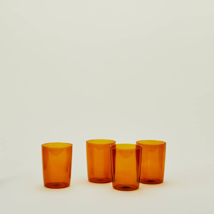 Hawkins New York - Wholesale Drinking Glass/Cup - ESSENTIAL GLASSWARE - SET OF 4, TERRACOTTA