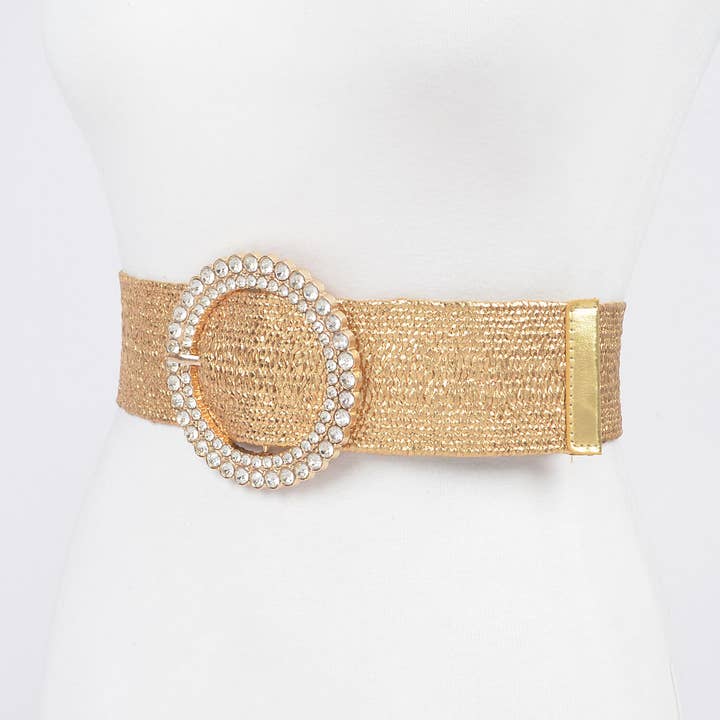 3AM BY H&D ACCESSORIES - Wholesale Belt - Women's - Rhinestone Elastic Belt