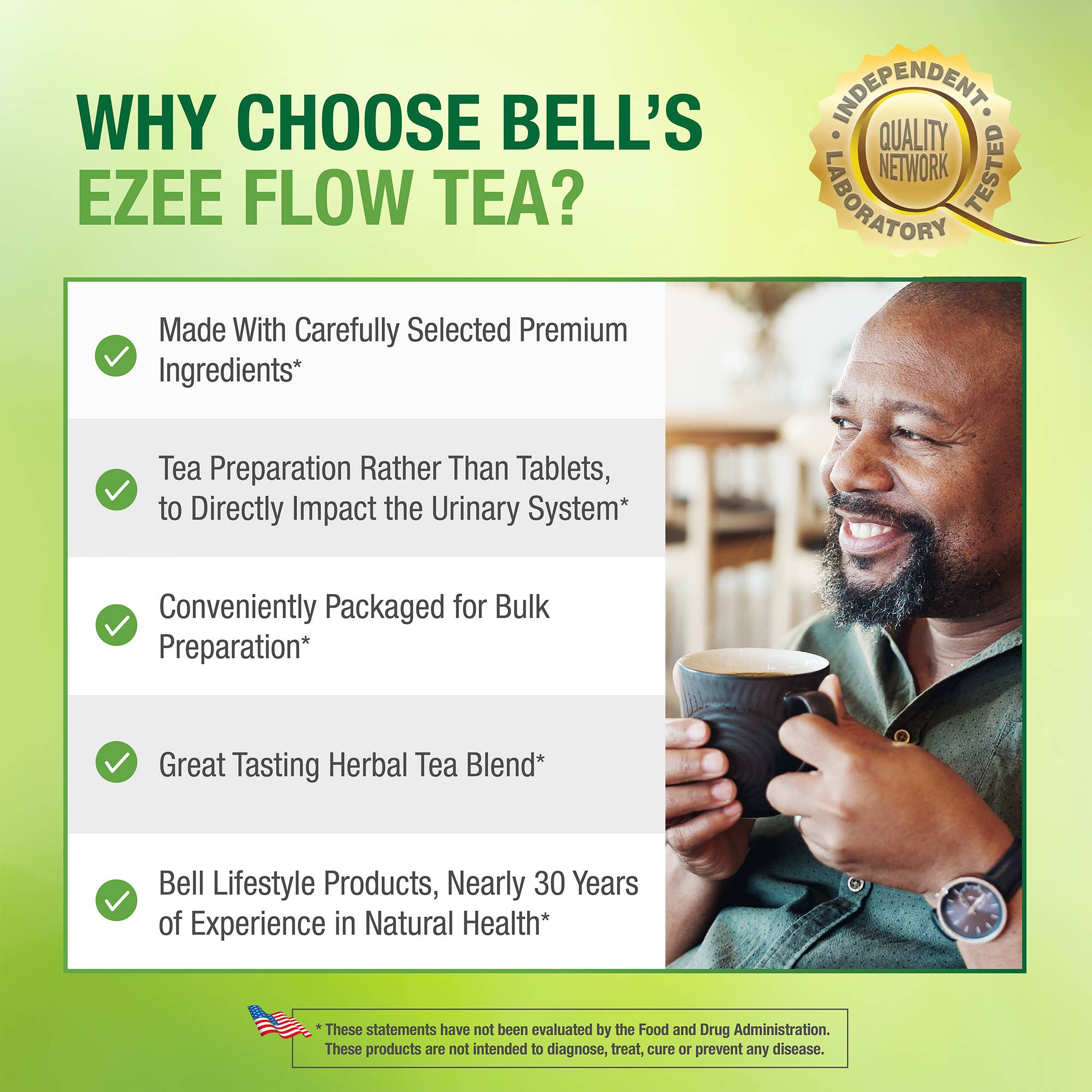 Bell Lifestyle Products Inc. - Wholesale Health/Detox Tea - Ezee Flow Tea™ - Supports Men’s Urinary Flow & Comfort4
