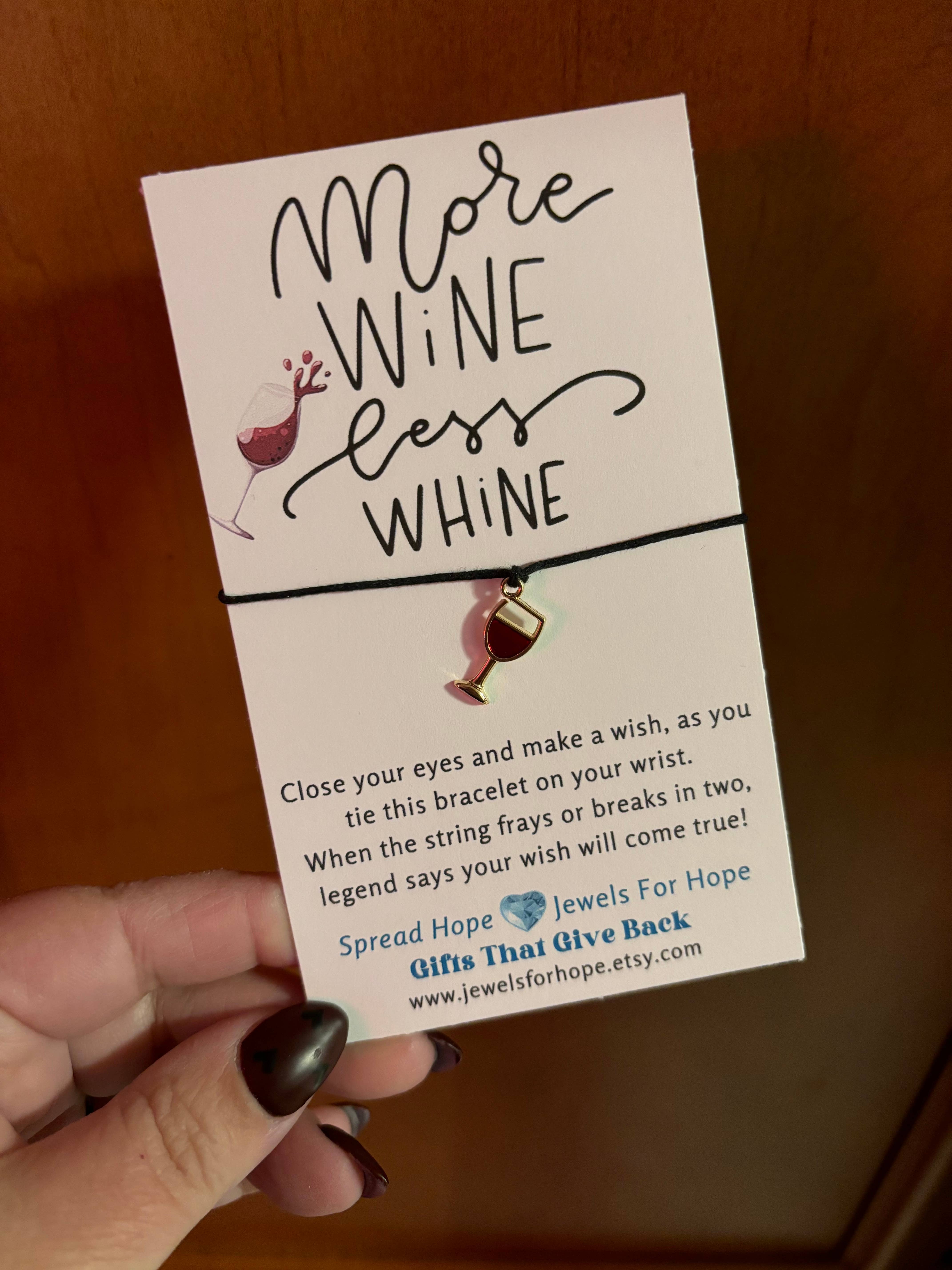 Jewels For Hope - Wholesale Charm/Dangle Bracelet - Wine Lovers, Wine Wish Bracelet, Charm Jewelry2