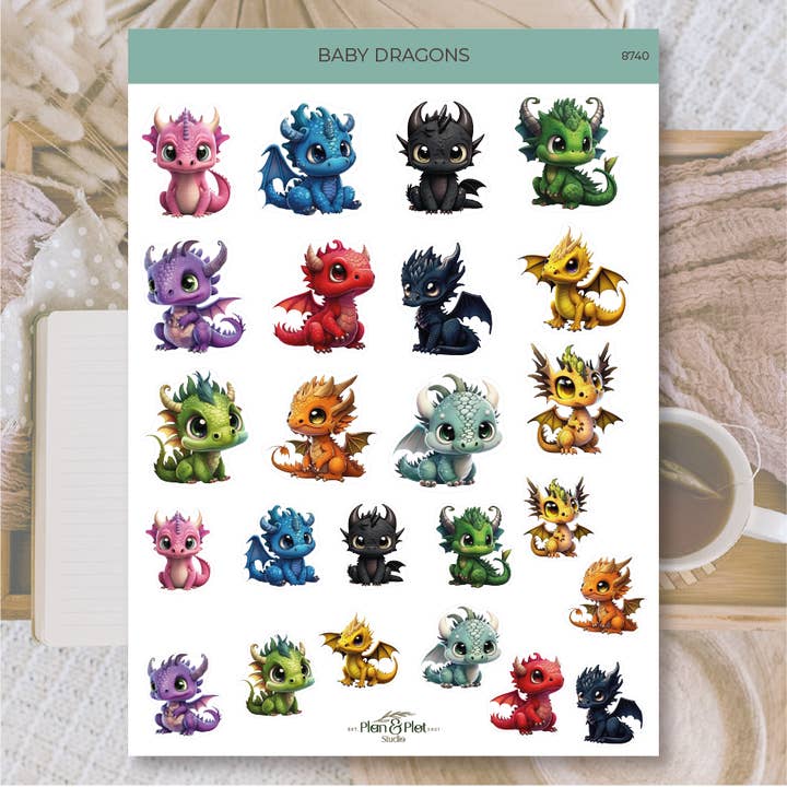Plan & Plot Studio - Wholesale Sticker - Baby dragons | Stickers0