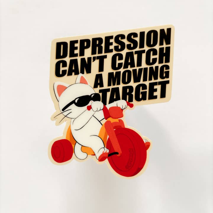 Depression Cat Waterproof Vinyl Sticker for wholesale by goyangii