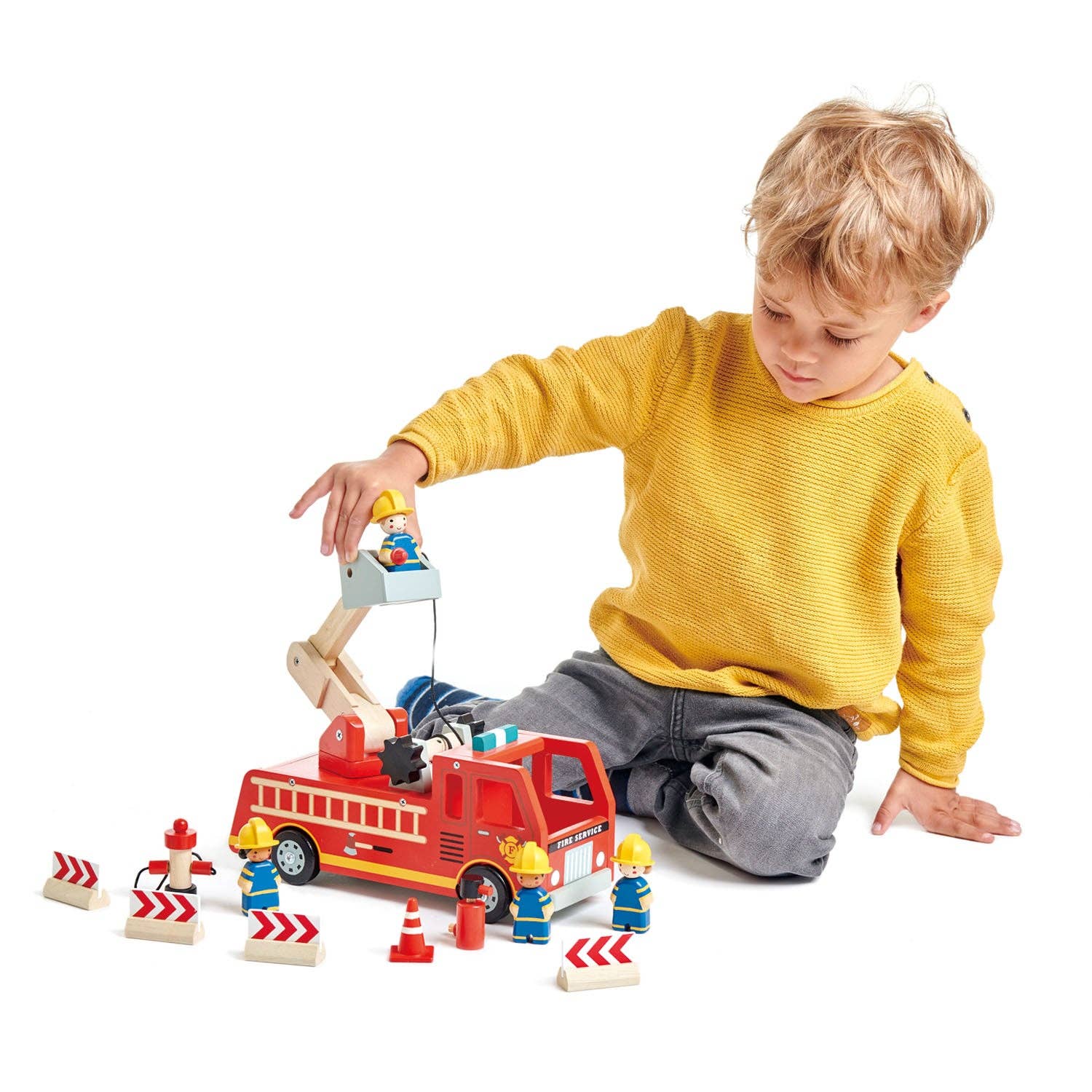 Tender Leaf Toys - Vente Voiture/camion miniature – enfant - Moteur d'incendie3