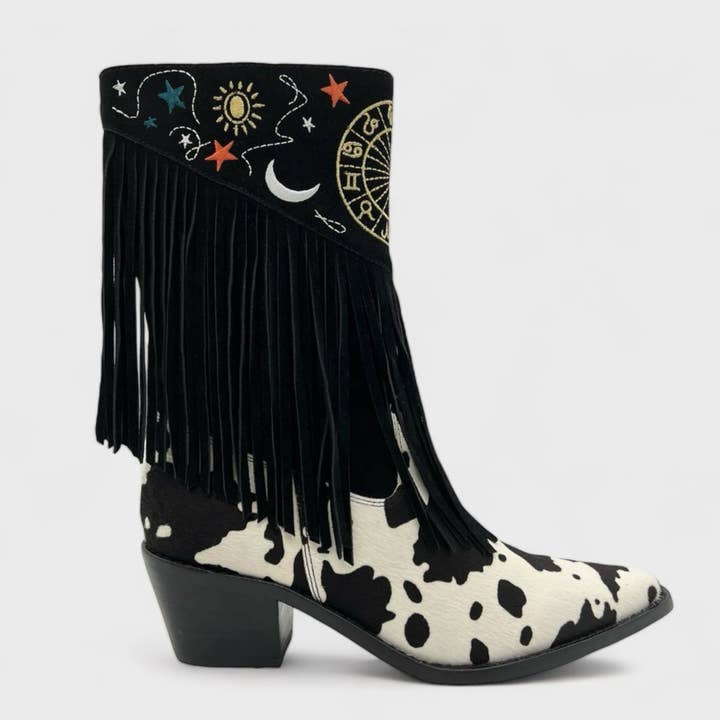 Hauteur du mollet Cicely Fringe - Multi pour la vente par Yerba Mala