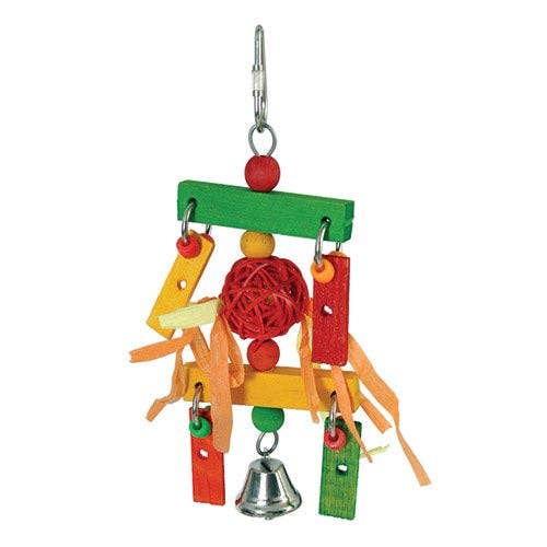 Caitec Inc - Wholesale Bird Swing/Toy - Windchime with Wooden Blocks and Bell Bird Toy