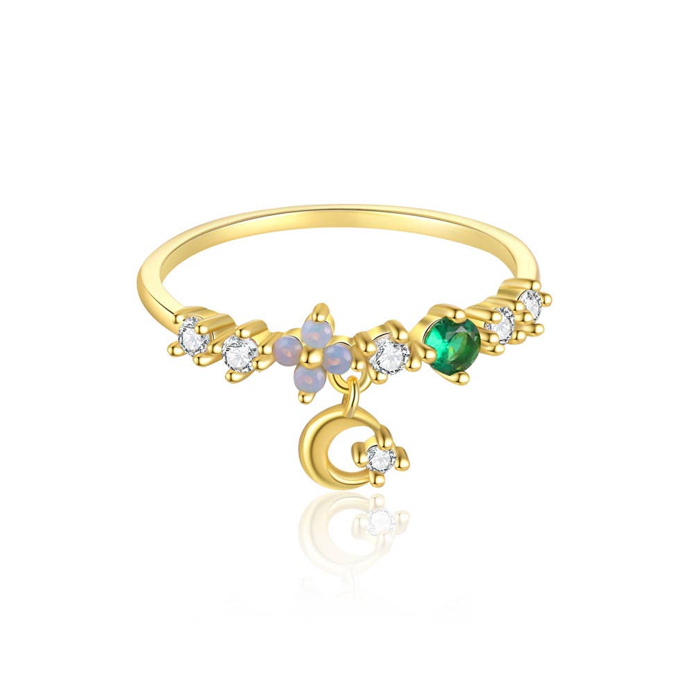 Gioiellin - S925 Silver Jewelry - Wholesale Multi-Stone Ring - 925 Sterling Silver Colored Zircon Star and Moon Ring14