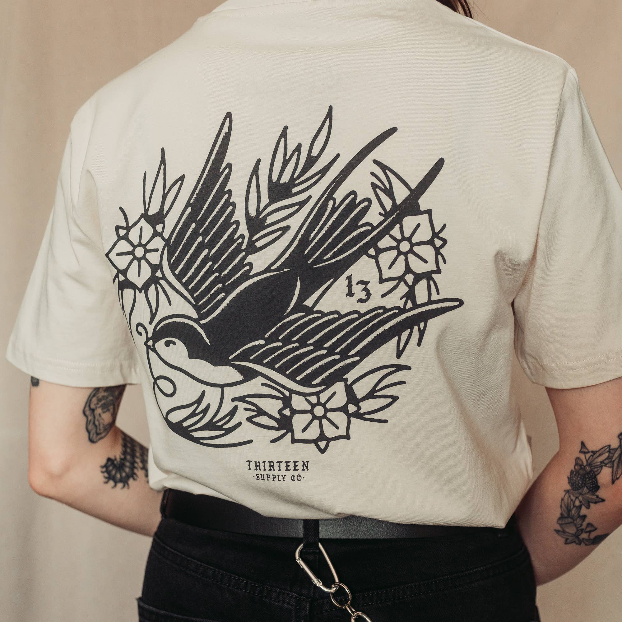 Thirteen Supply Co – wholesale Screen printed t-shirt – Women′s – STEADFAST - SHORT SLEEVE UNISEX T-SHIRT6