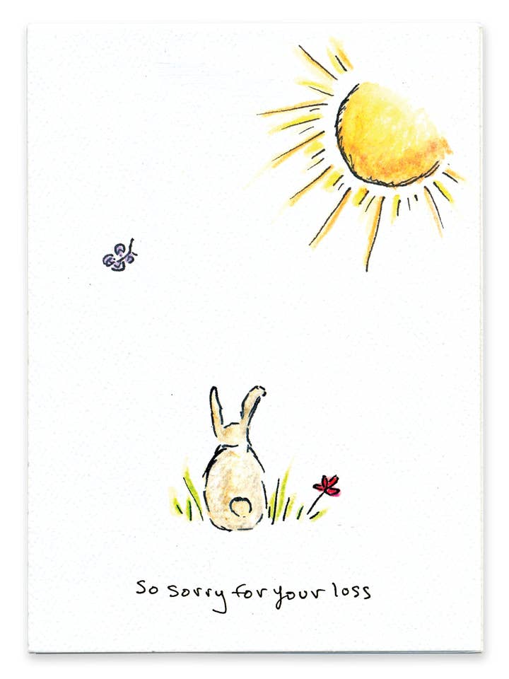 Lo siento por su pérdida (conejito) para venta al por mayor de Rosie’s Wonders Connection Cards