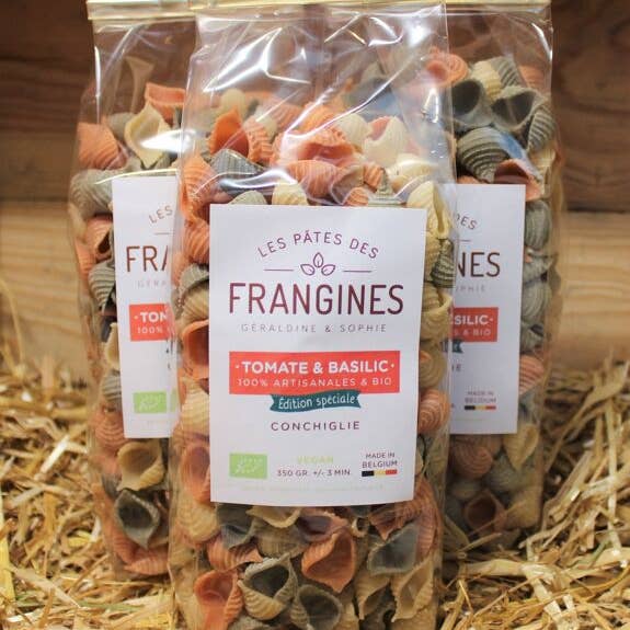 Les Pâtes des Frangines - Wholesale Pasta - Tomato & Basil Frangine Pasta - Tricolored Shellfish - 350Gr2