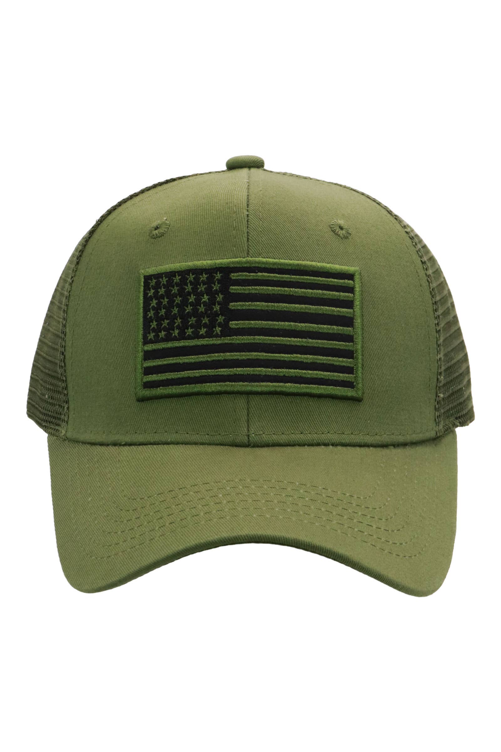 Cap Zone - Wholesale Trucker Hat - Unisex - American Flag Patch Cotton Trucker Hat6