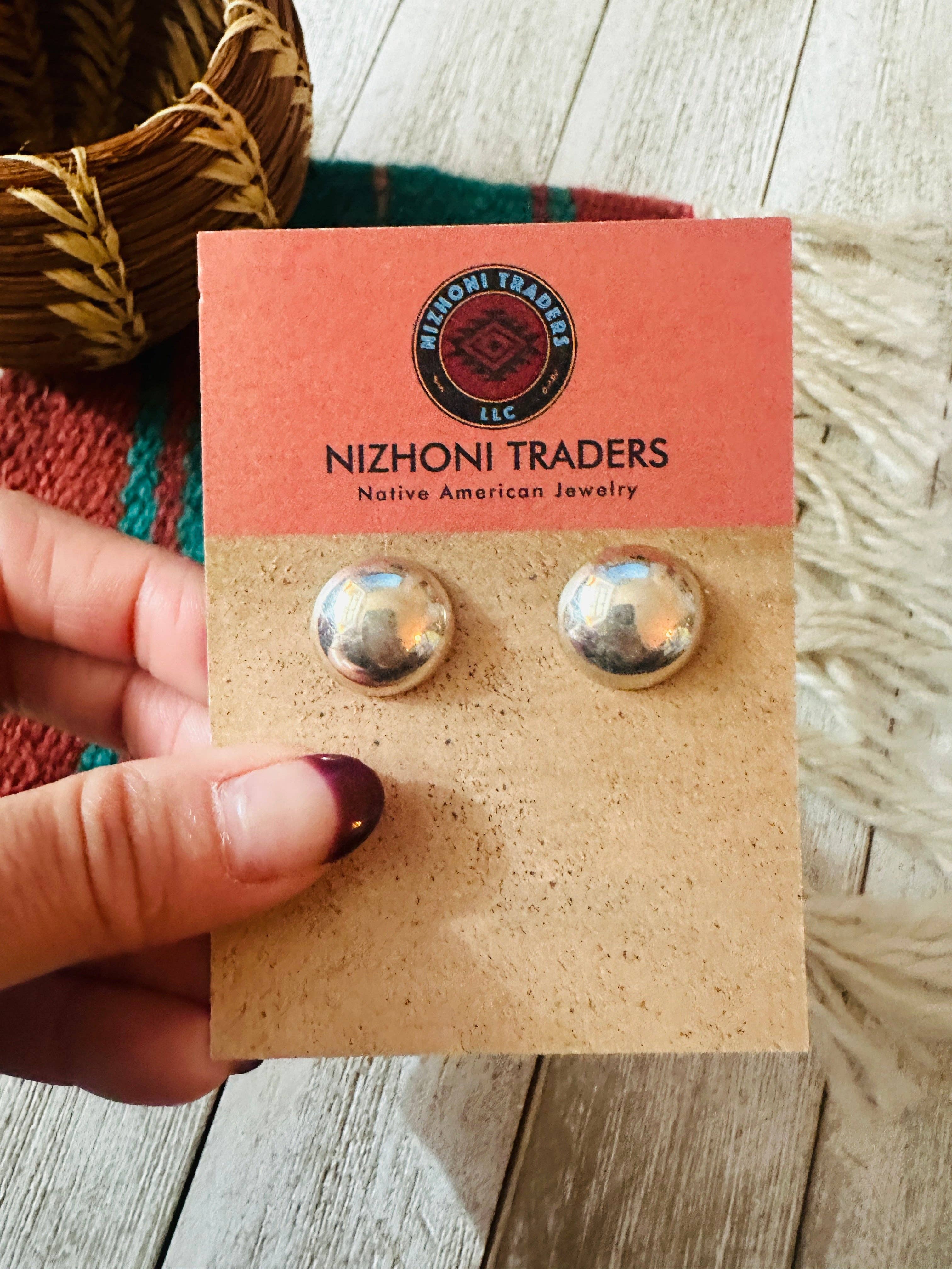 Nizhonitradersllc - Wholesale Stud/Post Earrings - Navajo Sterling Silver Stud Earrings4