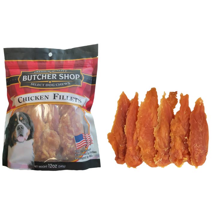 Lovin Tenders - Wholesale Pet Treats - Dog - Butcher Shop Chicken Fillets USA, 12 oz