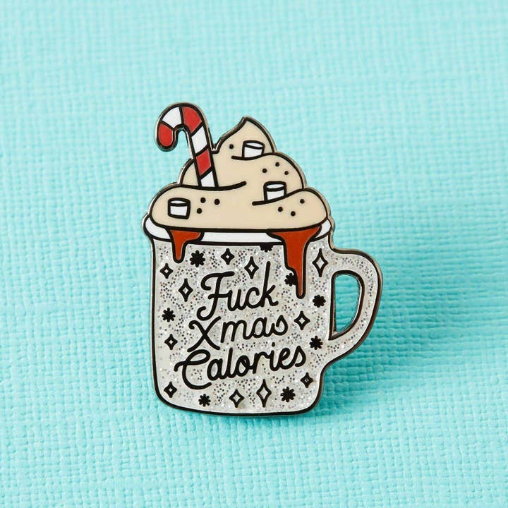 Punky Pins - Wholesale Lapel Pin/Button - Fuck Christmas Calories Enamel Pin