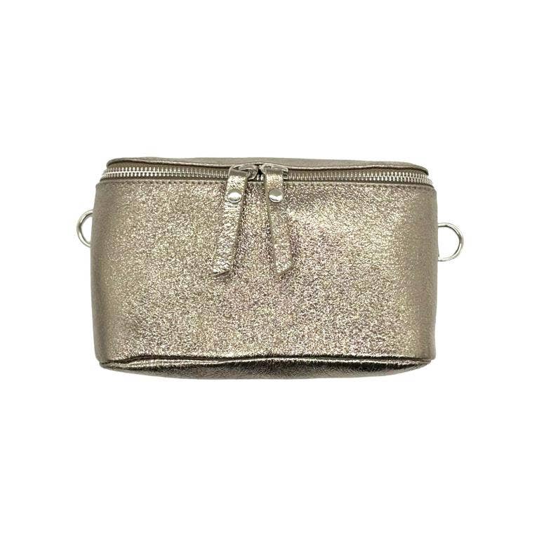 Chenson & Gorett - Wholesale Belt Bag - Women's - Leather Waist Bag with Metallic Effect for Women. Veranito1