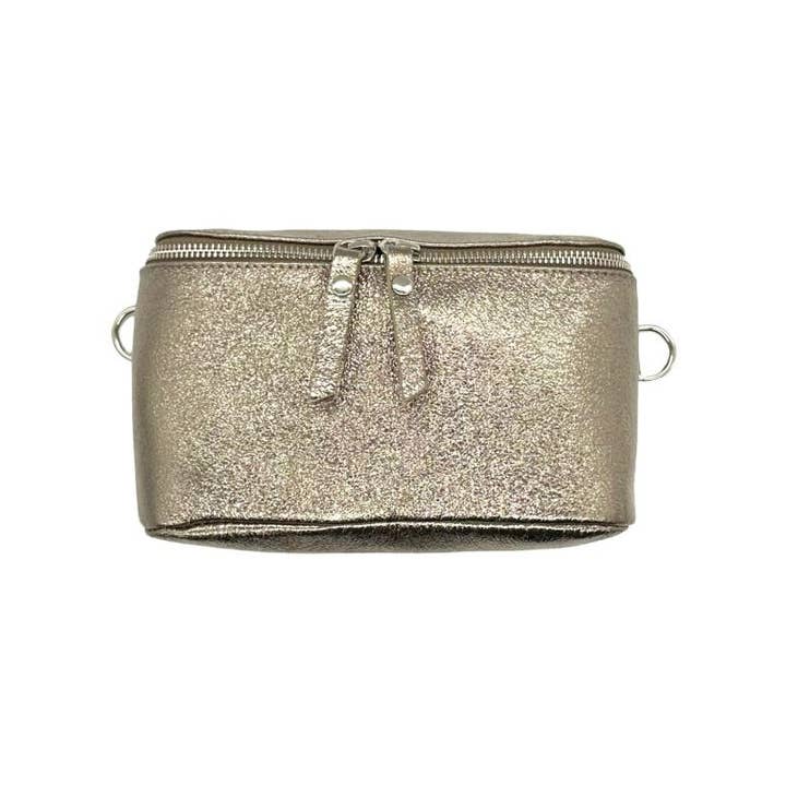 Chenson & Gorett - Wholesale Belt Bag - Women's - Leather Waist Bag with Metallic Effect for Women. Veranito1