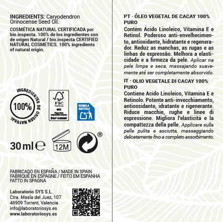 Laboratorio SYS – Großhandel Gesichtsöl – Labnatur Bio Cacay Anti-Aging-Öl 30 ml6