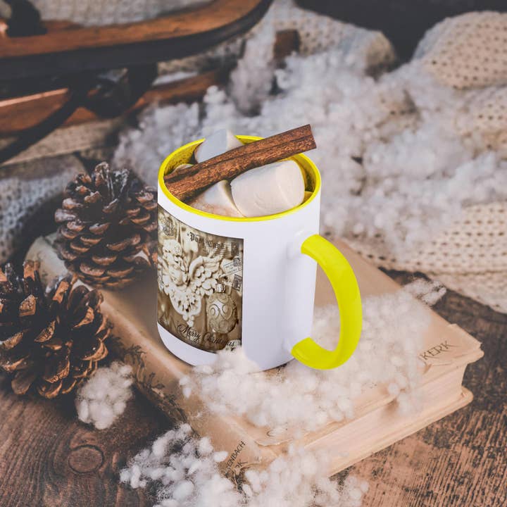 3dRose - Wholesale Coffee Mug - 3dRose, Mixed Media Art Christmas Photography Collage With Angel, Mug5