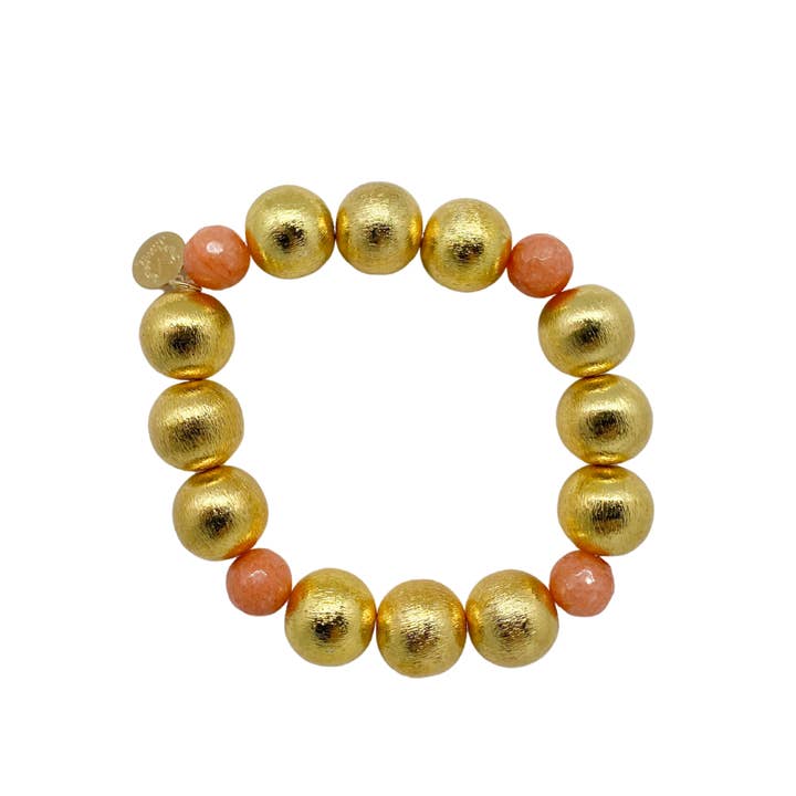 Pamela Gold & Tangerine Bracelet for wholesale by M Donohue Collection