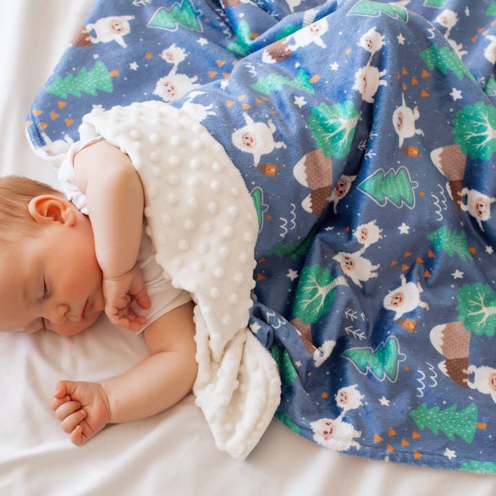 Baby & Toddler Minky Blanket - Yeti Dreams for wholesale by Honey Lemonade- Minky Baby Blankets and Gifts