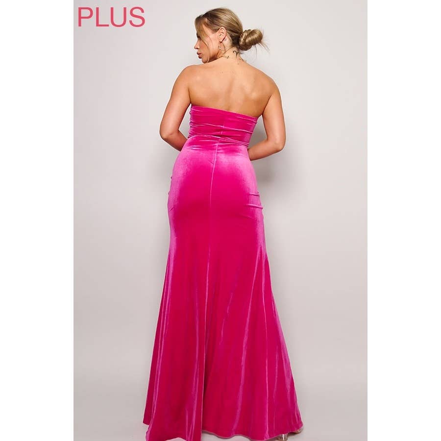 CEFIAN FASHION - Wholesale Gown - Women's - PLUS ALL YOURS SWEETHEART MAXI VELVET DRESS3