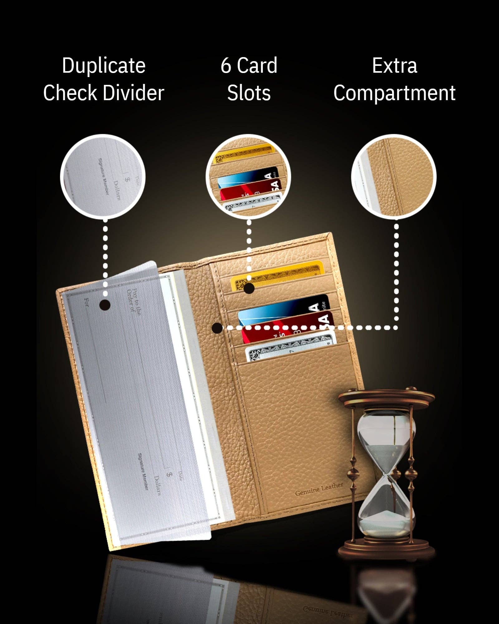 Access Denied Accessories - Wholesale Wallet - Unisex - Genuine Leather Checkbook Cover For Women &Men RFID Blocking92