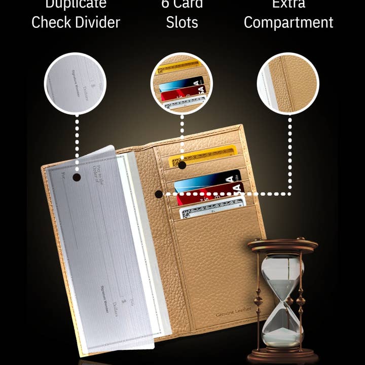 Access Denied Accessories - Wholesale Wallet - Unisex - Genuine Leather Checkbook Cover For Women &Men RFID Blocking92