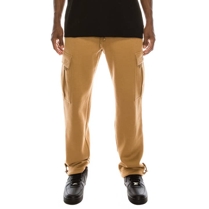 Victorious - Wholesale Pants - Men's - FL77 SOLID FLEECE HEAVYWEIGHT CARGO SWEATPANTS (OPEN PACK)