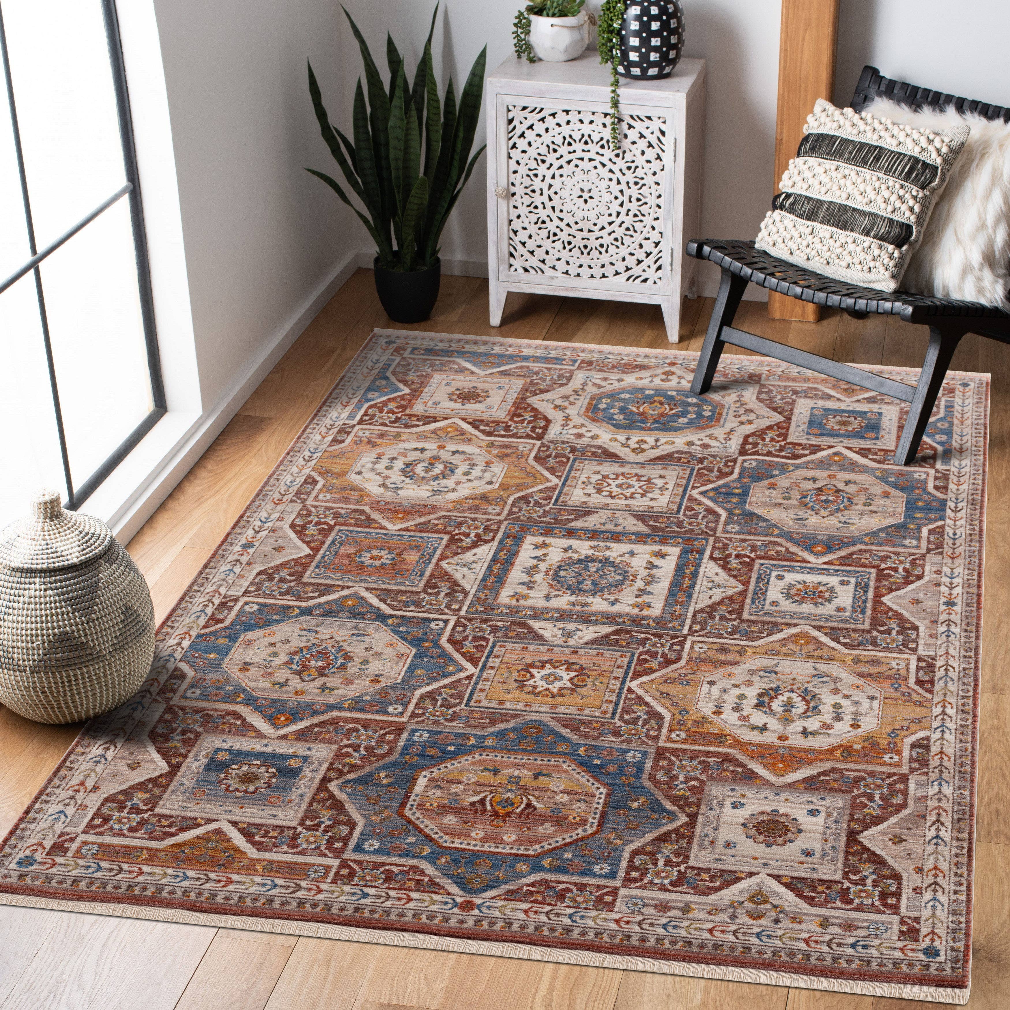 LR Home - Wholesale Area Rug - Rustic Southwestern Floral Medallion Area Rug7