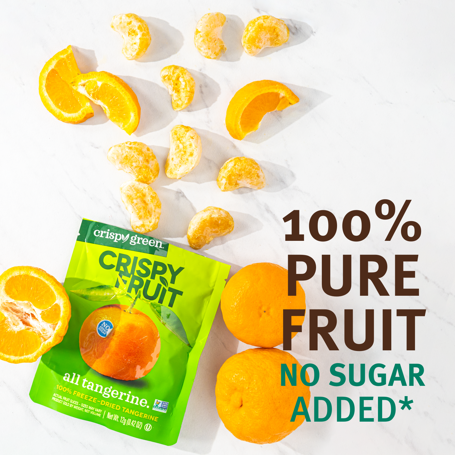 Crispy Green - Wholesale Dried/Dehydrated Fruit - Freeze Dried Tangerine 12g, Single5