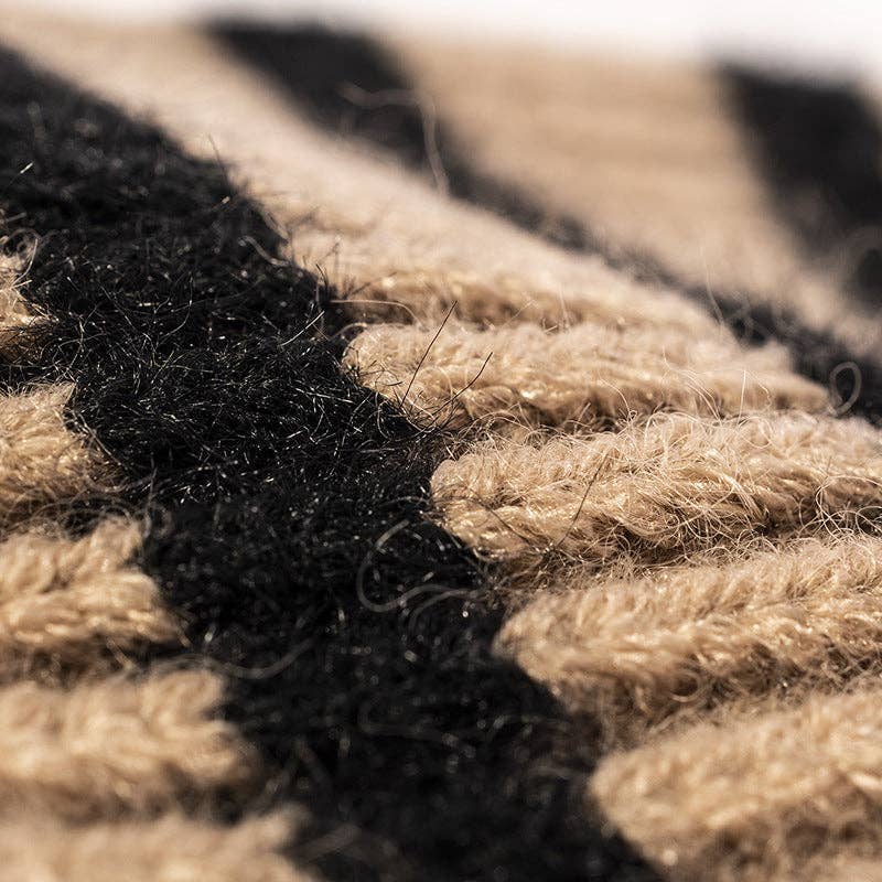 Dipped Shop - Wholesale Beanie - Women's - Winter Striped Beanie Cuff Warm Knitted Hat DP25G7326