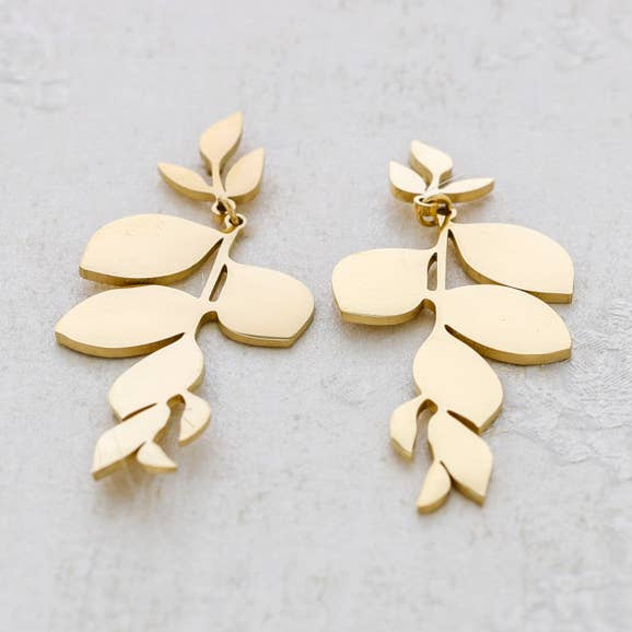 Sonata - Wholesale Snap Jewelry - Steel Twig Earrings0