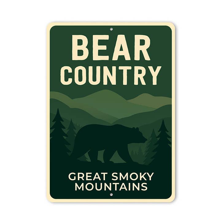 Bjørneland Aluminiumskilt Great Smoky Mountains Dekoration for engroshandel hos Lizton Sign Shop, Inc