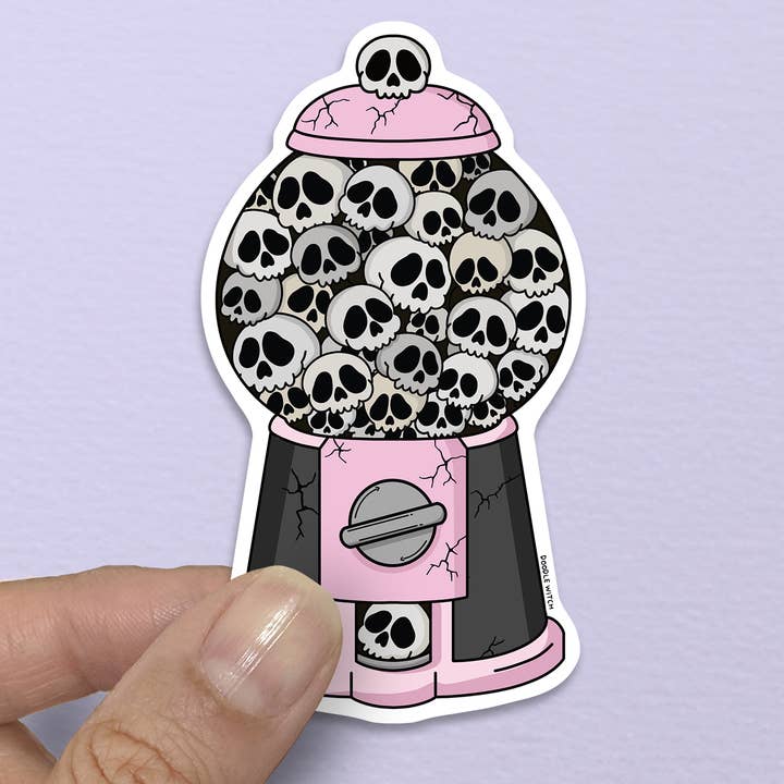 Gruselige SkuGumball-Maschinen-Aufkleber für den Großhandel von DoodleWitch