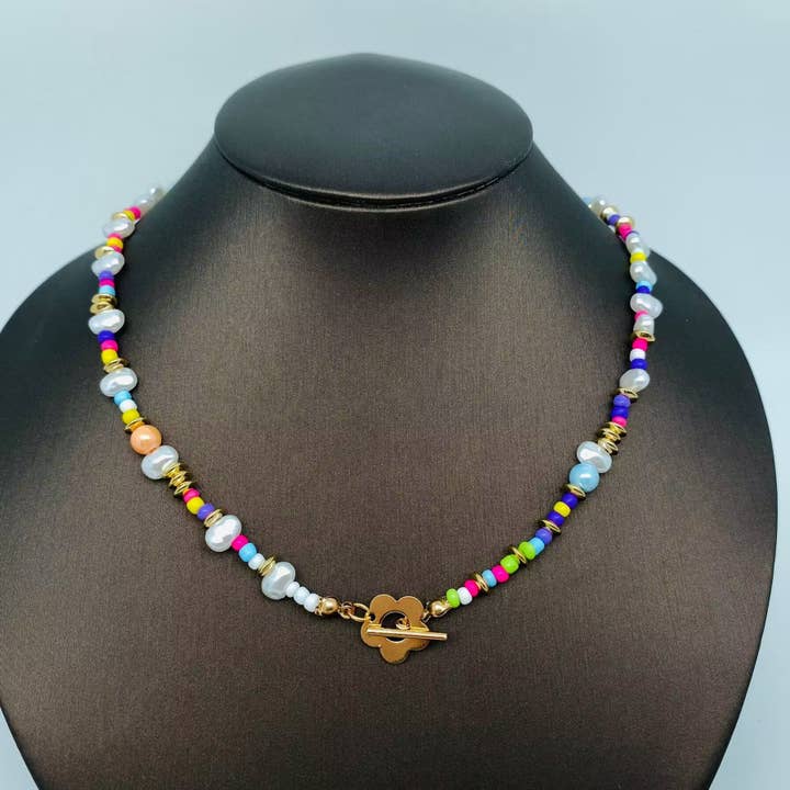 Mio Queena – wholesale Choker/Krage – Färgglada pärlor Choker Halsband