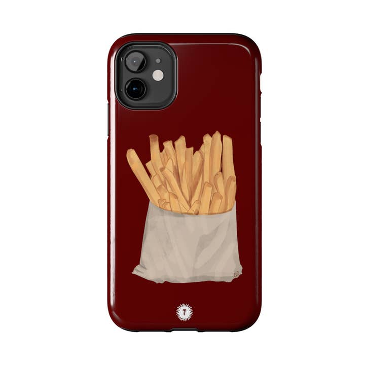 Étui de téléphone à peinture Dark Red Fries pour la vente par Thursday’s Child Creative Studio
