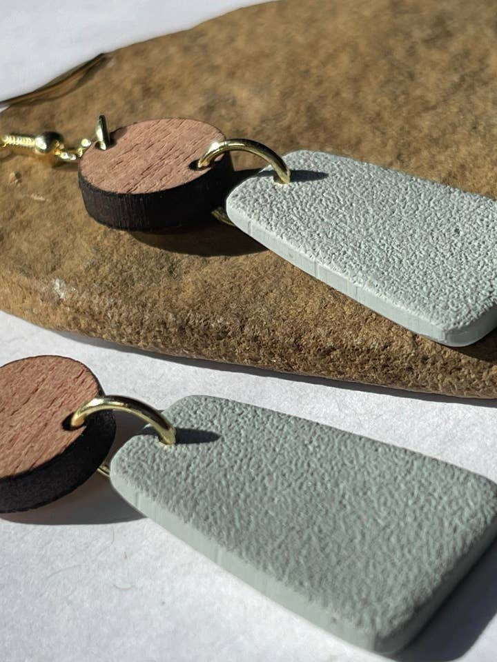 Earth Tone and Wood Dangles for wholesale by FINNISHES Designs