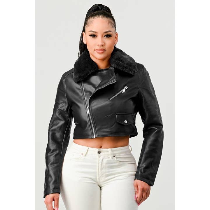 VESTE MOTO EN SIMILICUIR pour la vente par HiteJeans