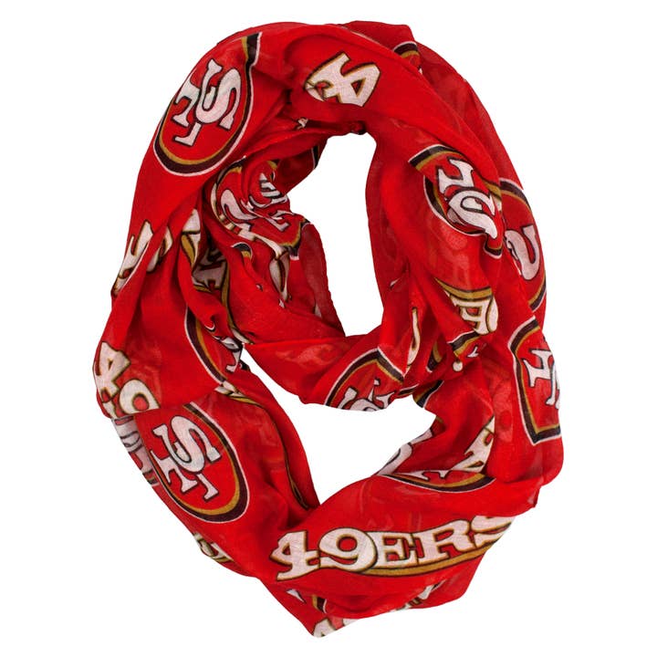 NFL San Francisco 49ers Sheer Infinity Scarf for wholesale by Little Earth Productions