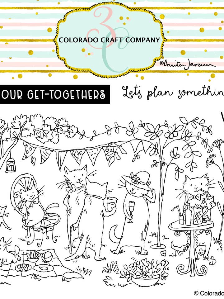 AJ656 Anita Jeram ~ Fête du jardin pour la vente par Colorado Craft Company