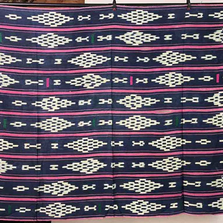 Vintage Baule Afrikanisches Tuch Textil „Wrapper“ | 56 „x 43" für den Großhandel von The Niger Bend