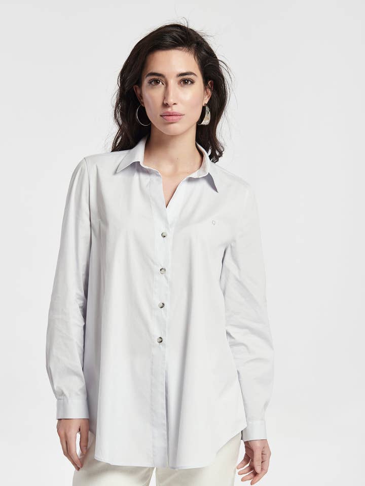 Ciena Poplin Stretch Overhemd voor wholesale door OKY