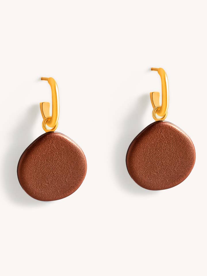 Brinco Flora Bronze Antigo — Banhado a Ouro 18K por atacado de Garda