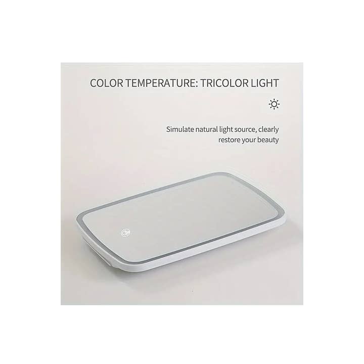 WHITE ,,,,,..._ USB Rechargeable LED Vanity Mirror for wholesale on Faire1