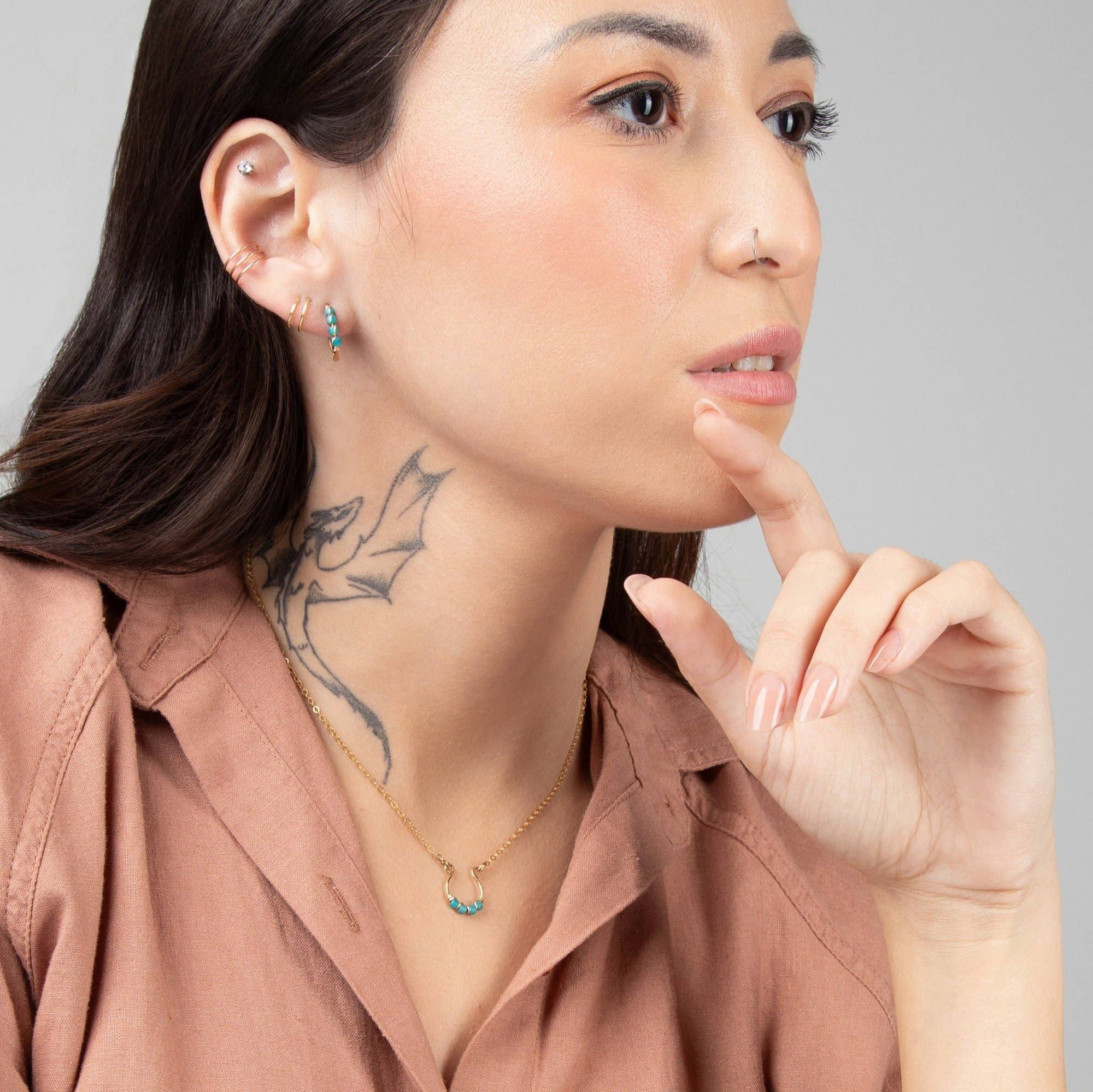 Forai - Vente Colliers à pendentif - Collier Moab Western Horseshoe en or 14 carats rempli3