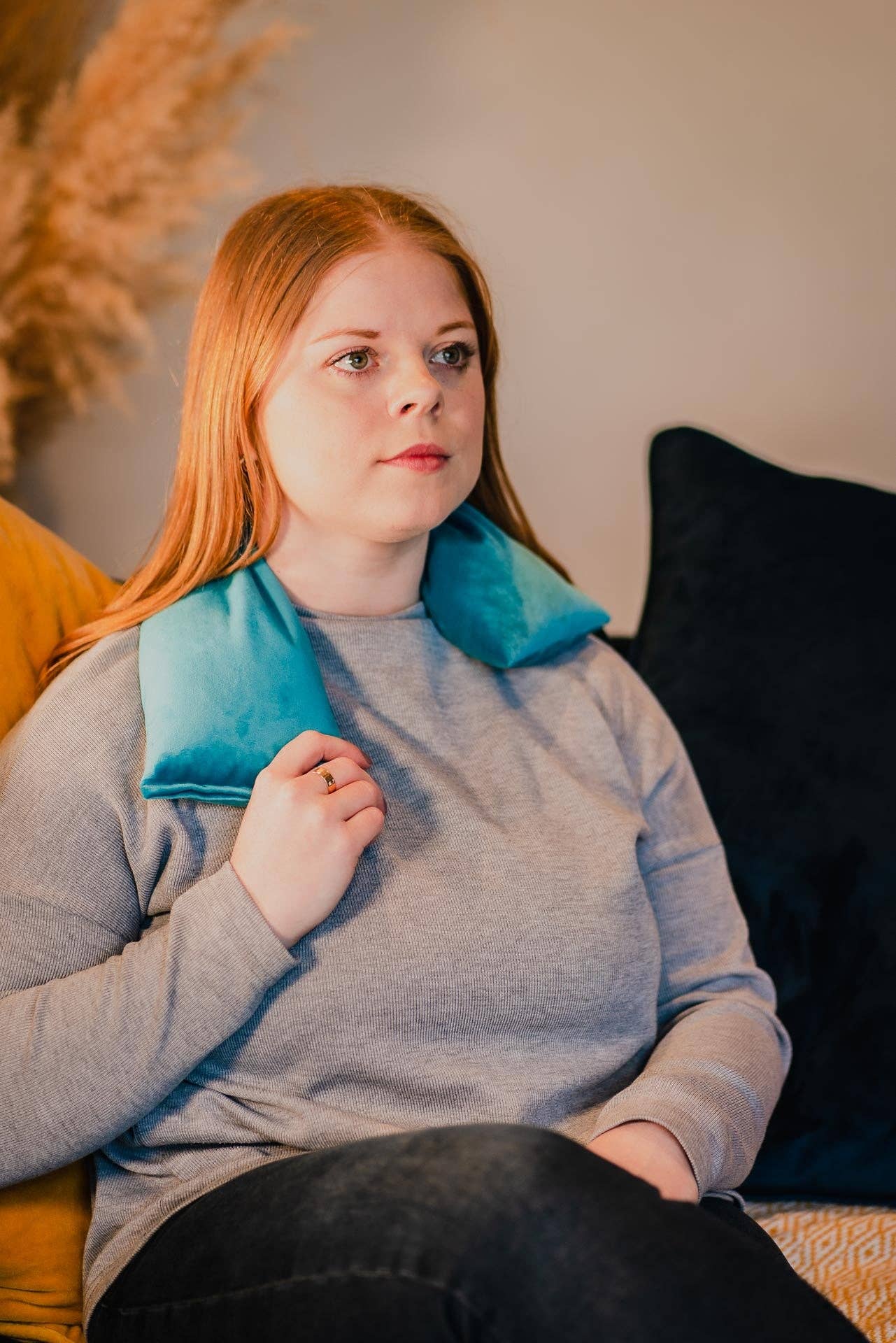 The Wheat Bag Company - Vente Compresses chaud/froid - Sac à blé en velours - Turquoise1