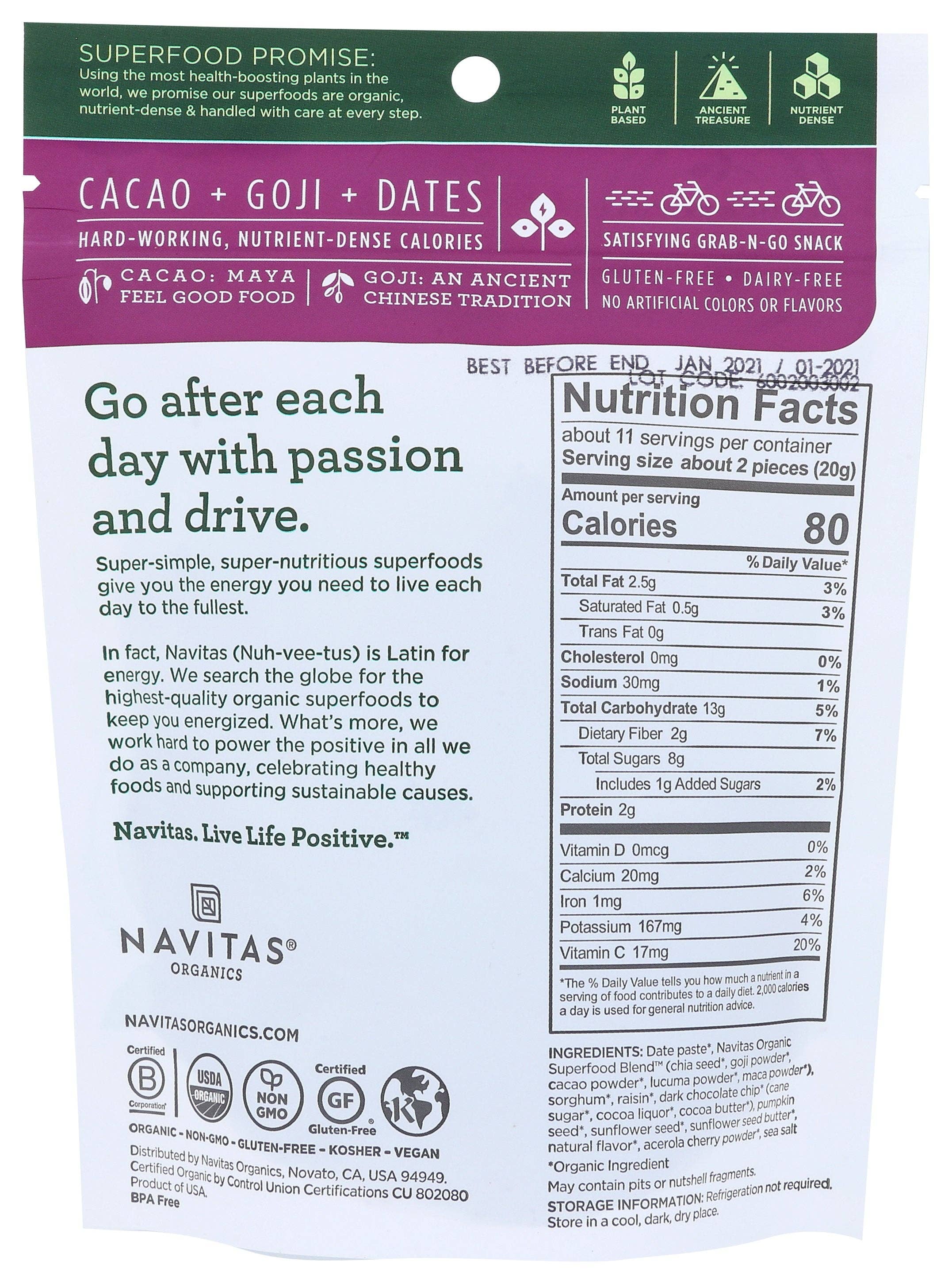 Everyday Supply Co - Wholesale Fruit Snacks - Navitas Power Snack Cacao Goji1